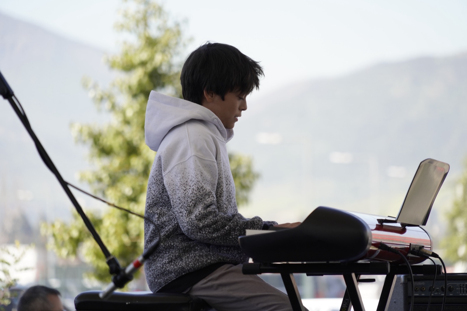 Presentación musical en vivo al aire libre